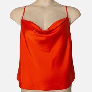 Nasty Gal orange cowl neck tank top